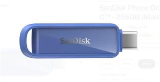 Sandisk SDIXS0N-256G-GN6ND 256GB Phone Drive with USB-C-128GB (Maritime Blue) Flash Bellek