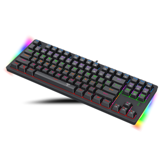 T-DAGGER BALI, T-TGK311-BL, USB Kablolu, Türkçe Q,  Rainbow Backlight, Blue Mekanik Switch, 87 Tuşlu, Gaming Klavye