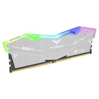 TEAM 32GB (2X 16GB) DDR5 6000MHZ CL38 RGB DUAL KIT PC RAM T-FORCE DELTA RGB ECO SILVER FF2D532G6000HC38JDC01