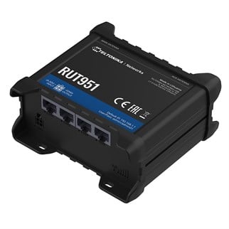 TELTONİKA RUT951 150MBPS 4 PORT 3xLAN/1xWAN 2 ANTEN 802.11b/g/n (Wi-Fi 4) 4G LTE INDOOR 2 X SIM YUVASI ENDÜSTRİYEL ROUTE