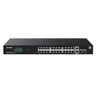 TENDA 24port PoE 410w 2-SFP Gigabit Yönetilemez Switch TEG2228P-24-410W