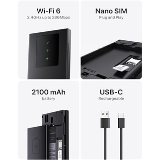 TENDA MF3 WIFI6 Dual Band Mobil 4G LTE Router Bataryalı