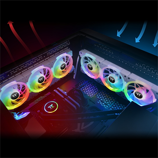THERMALTAKE 120MM SWAFAN EX12 ARGB Kasa Fanı+Kontrolcü 3lü set beyaz