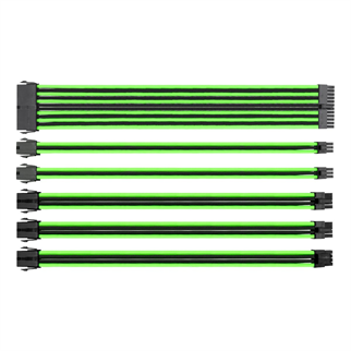 THERMALTAKE TtMod AC-034-CN1NAN-A1 Yeşil/Siyah Power Supply Sleeved Kablo Seti (16 AWG)