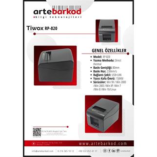 TIWOX 203dpi TT-300 Termal Transfer USB,Ethernet Barkod Yazıcı