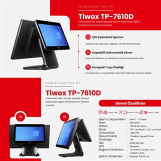 TIWOX TP-7610D I7 10.GEN 8GB/128GB SSD 18.5