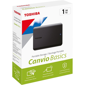 TOSHIBA HDTB510EK3AA, Canvio Basic, 1TB, 2.5