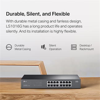 TP-LINK 16port Gigabit Yönetilemez Switch LS1016G