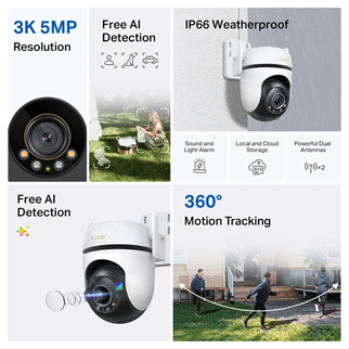TP-LINK 2mp 4mm Kablosuz Wıfı Pan-Tilt IP Kamera Tapo C530WS