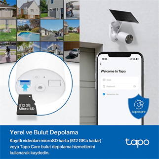 TP-LINK 3MP Bullet 3MM Wıfı Kablosuz Bataryalı Solar IP Kamera TAPO C410 KIT