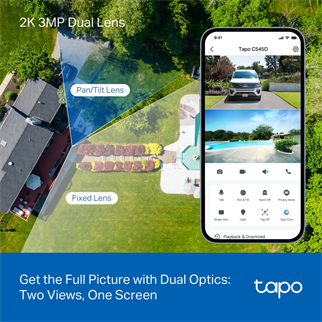 TP-LINK 3MP Dual Lens PT Speed Dome Wıfı Kablosuz Pan-Tilt IP Kamera Tapo C545D