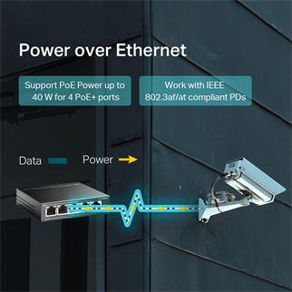 TP-LINK 4port PoE 40w Gigabit Switch TL-SG1005LP