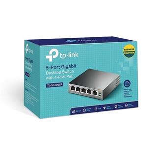 TP-LINK 5port 63w 4port PoE TL-SG1005P GIGABIT Yönetilemez Switch