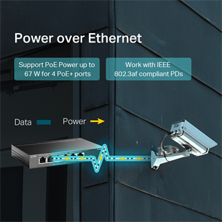 TP-LINK 6port 67w 4port PoE 10/100 Yönetilebilir Switch TL-SF1006P