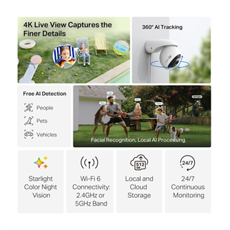 TP-LINK 8mp 4mm Kablosuz Wıfı Pan-Tilt IP Kamera Tapo C560WS