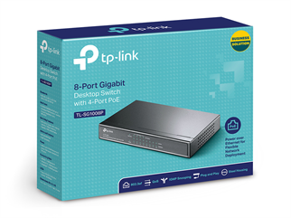 TP-LINK 8port 64w 4port PoE Gigabit Yönetilemez Switch TL-SG1008P