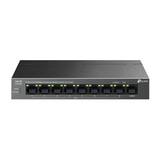 TP-LINK 8port PoE 63w 10/100 Yönetilemez Switch LS109P