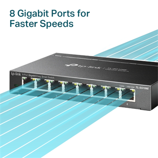 TP-LINK 8port TL-SG108E GIGABIT Yönetilebilir Switch Masaüstü