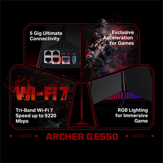 TP-LINK ARCHER GE550 Wifi7 BE9300 Gaming Router