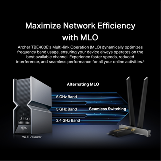 TP-LINK ARCHER TBE400E WIFI7 BE6500 Bluetooth 5.4 PCIe Kablosuz Ağ Adaptörü