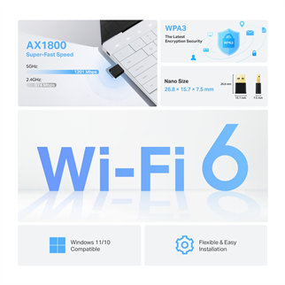 TP-LINK ARCHER TX20U Nano USB Kablosuz Adaptör
