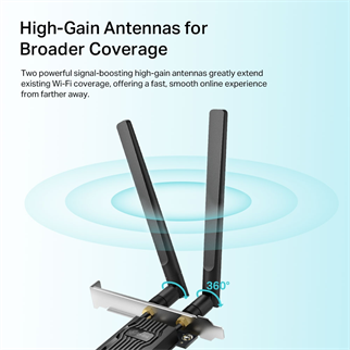 TP-LINK Archer TX20E WIFI6 AX1800 PCIe Kablosuz Adaptör