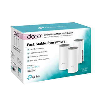 TP-LINK DECO E4-3P WIFI5 AC1200 Dual Band Mesh Router 3-lü set
