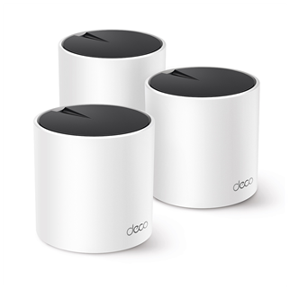 TP-LINK DECO-X55, AX3000, Üçlü Mesh, 3000Mbps, Dual Band, WiFi6, 3Port Gigabit Lan, 600m2 Çekim Alanı, Router, Geniş Alan İnternet Ağı Sağlayıcısı