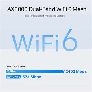 TP-LINK Deco X50-Outdoor-1 Wıfı6 AX3000 Harici-Dahili Mesh Router