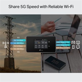 TP-LINK M8550 5G LTE WIFI6E AXE3600 Mobil Router