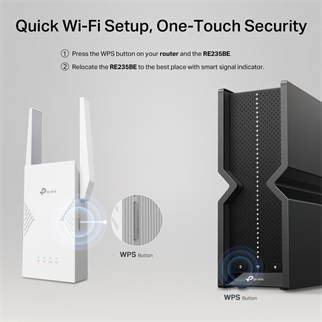 TP-LINK RE235BE WIFI7 BE3600 Çift Bant Menzil Genişletici Priz Tip