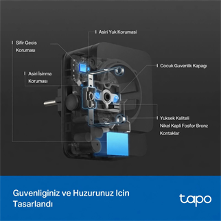 TP-LINK TAPO-P410M Matter IP54 16A 3680W Enerji İzlemeli Akıllı Dış Mekan Wıfı Priz