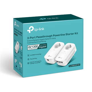 TP-LINK TL-PA8033P Gigabit AV1300 EV Ofis Tipi PowerLine Ağ Adaptörü 3-PORT