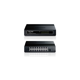 TP-LINK TL-SF1016D, 16 Port, MegaBit, Yönetilemez, Masaüstü Switch