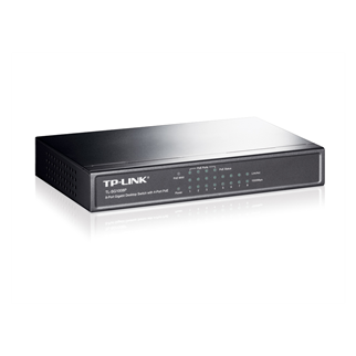 TP-LINK TL-SG1008P, 8 Port, GigaBit, 4 Port PoE, 55W, Yönetilemez, Metal Kasa, Masaüstü Switch