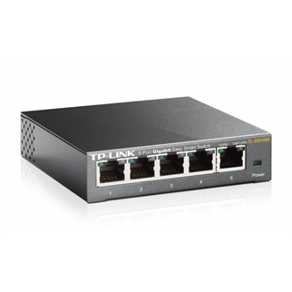 TP-LINK TL-SG105E, 5 Port, GigaBit, Easy Smart, Yönetilebilir, Metal Kasa, Masaüstü Switch