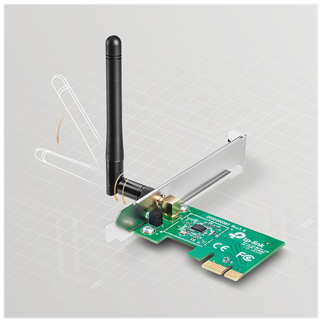 TP-LINK TL-WN781ND, 150Mbps, 2.4Ghz, 2dBi Anten, PCI-Express WIRELESS ETHERNET