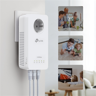TP-LINK TL-WPA8631P KIT AV1300 Gigabit Passthrough Çift Bant Powerline Wi-Fi Seti (2li Paket)