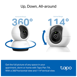 TP-LINK Tapo TC74 (C230), 3K, 5,0Mpix, İç Mekan, WiFi, 12Mt. Gece Görüşü, 360 Dönüş, İki Yönlü Ses Güvenlik Yapay Zeka Destekli Kamera