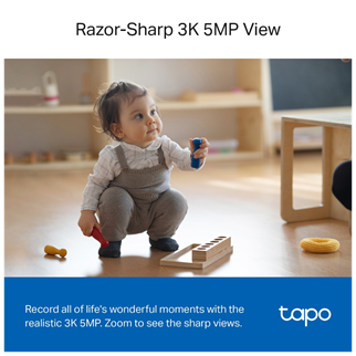 TP-LINK Tapo TC74 (C230), 3K, 5,0Mpix, İç Mekan, WiFi, 12Mt. Gece Görüşü, 360 Dönüş, İki Yönlü Ses Güvenlik Yapay Zeka Destekli Kamera