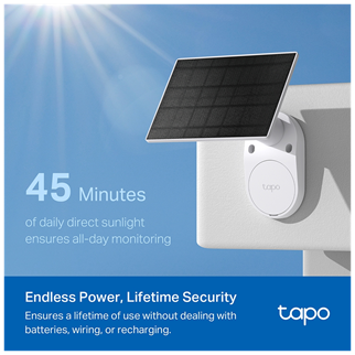 TP-LINK Tapo TC82 KIT (C410 KIT), 2K, 3,0Mpix, Dış Mekan, IP65, WiFi, 9Mt. Renkli Gece Görüşü, İki Yönlü Ses, Güneş Enerjili Güvenlik Kamerası Kiti