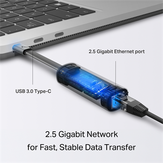 TP-LINK UE302C USB TypeC 2.5 Gigabit Ethernet Adaptörü