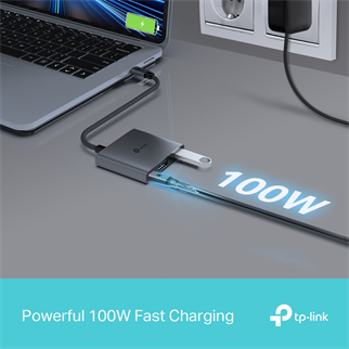TP-LINK UH3020C USB Type-C 3-Port USB 3.0 + Gigabit Ethernet Adaptörlü Hub