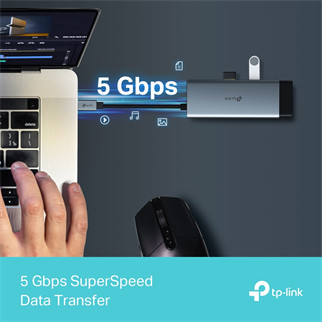 TP-LINK UH6120C TYPEC 6port Hub 4K60Hz 100W PD