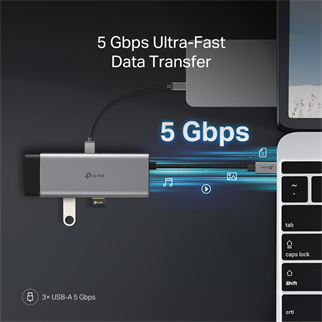 TP-LINK UH7021C USB-C 7port Hub 4K60Hz 100W PD SD