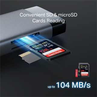 TP-LINK UH9120C USB Type-C 9u 1 Arada Hub – 4K HDMI, Gigabit Ethernet, USB 3.0, SD/microSD Kart Okuyucu, 100W PD