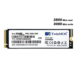 TWINMOS 2TB NVMe2TB2280AP 3500- 3080MB/s M2 PCIe NVMe Gen3 Disk