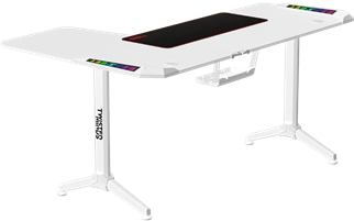 TWISTED Minds L Şekilli RGB Sağ Oyuncu Masası Beyaz TM-Y-RW-RGB