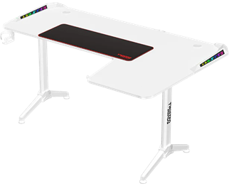 TWISTED Minds L Şekilli RGB Sağ Oyuncu Masası Beyaz TM-Y-RW-RGB