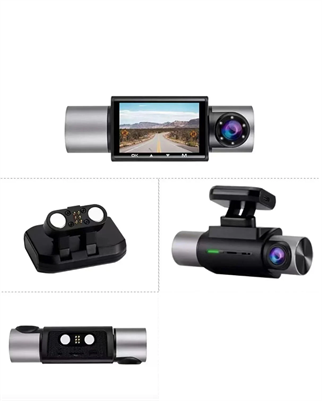 TWOGO GO-XRAY2 Day Night GPS Araç İçi Kamera Geniş Açı Çift Ekran